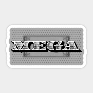 Megatrip Dollar Bill Logo (grayscale variant) Sticker